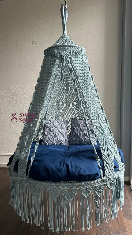 Ice Blue Double seater hanging chair - Swing Saga