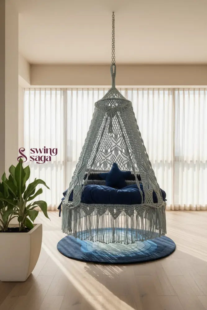 Blue Double seater hanging chair - Swing Saga