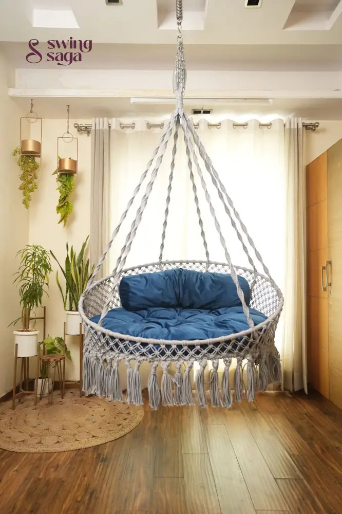 English Blue single seater hanging chair - Swing Saga