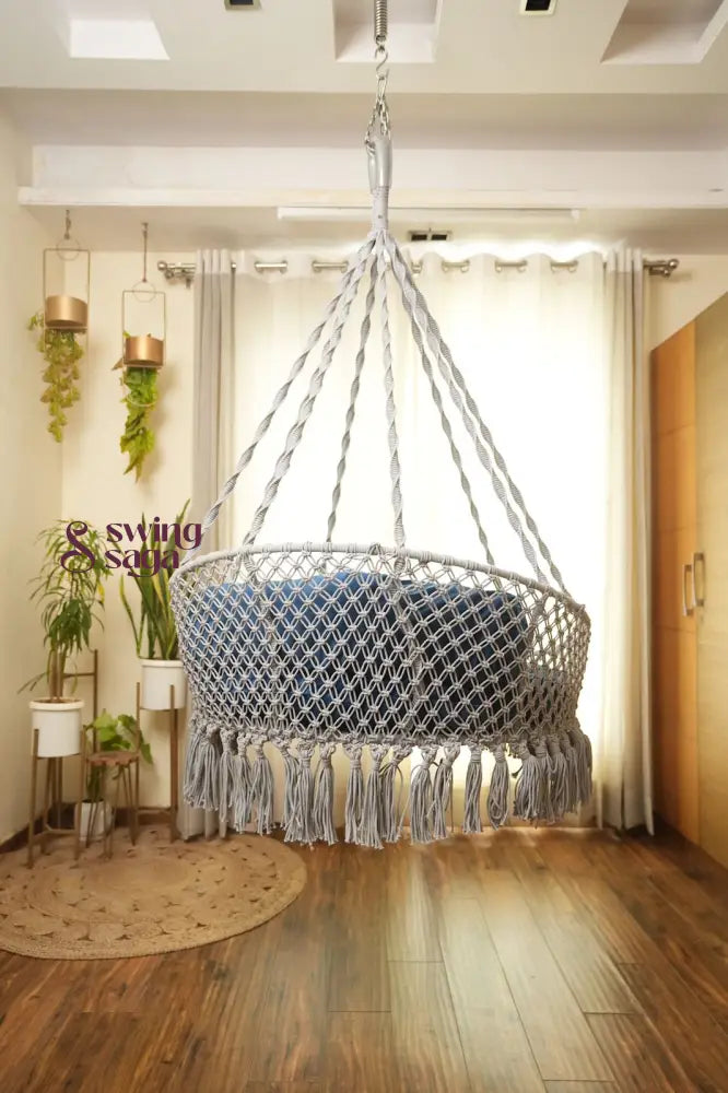 English Blue single seater hanging chair - Swing Saga