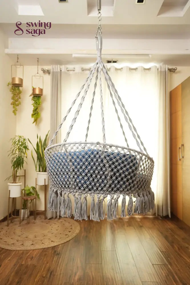 English Blue single seater hanging chair - Swing Saga