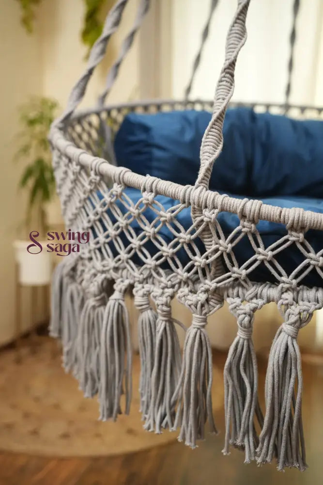 English Blue single seater hanging chair - Swing Saga