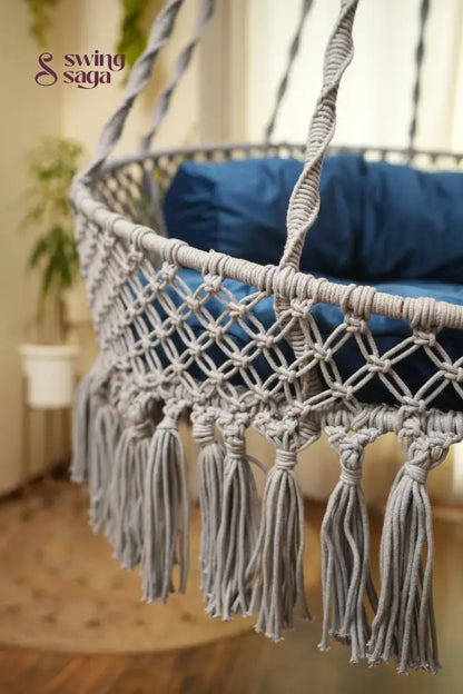 English Blue single seater hanging chair - Swing Saga