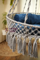 Nighttime Blue Porch Swing