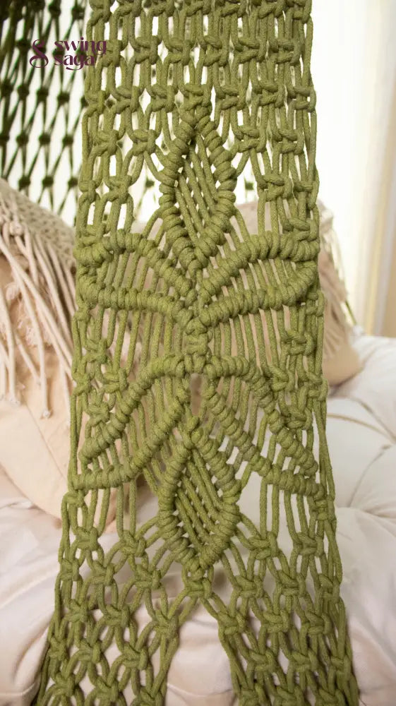 Olive Green single seater hanging chair - Swing Saga