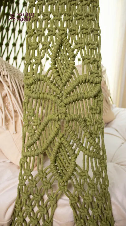 Olive Green single seater hanging chair - Swing Saga