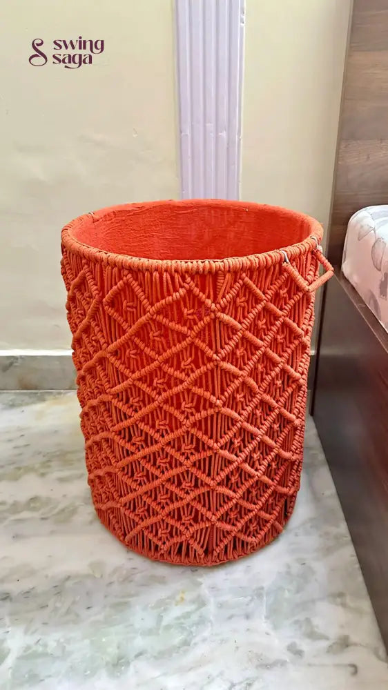 Orange Laundry Basket