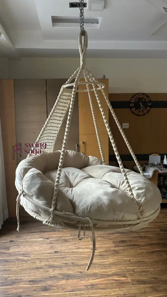 White Double seater hanging chair - Swing Saga