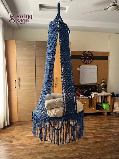 Royal Blue single seater hanging chair - Swing Saga