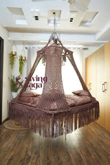 Palace Square Bed Swing Brown