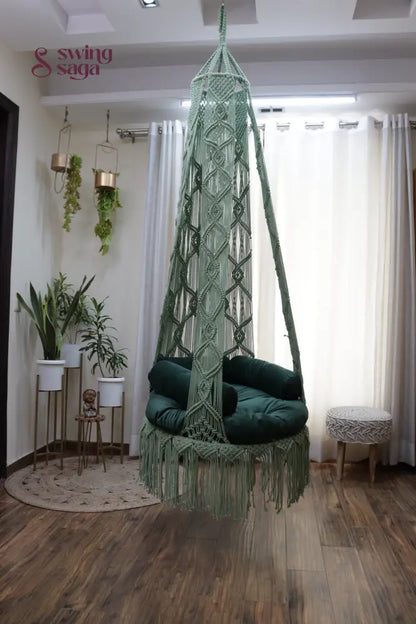Light Grey single seater hanging chair - Swing Saga