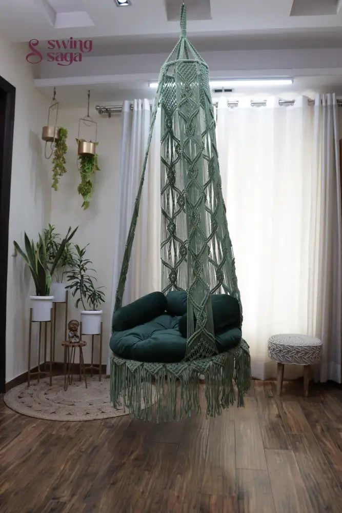 Light Grey single seater hanging chair - Swing Saga