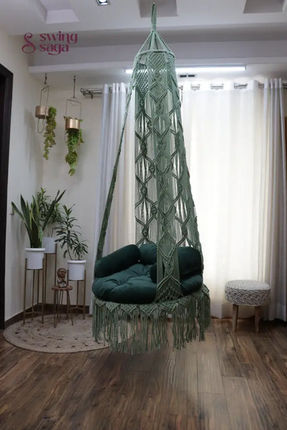Light Grey single seater hanging chair - Swing Saga