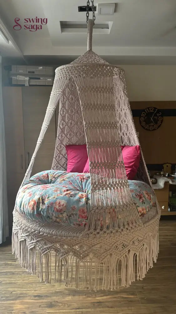 Baby Pink Double seater hanging chair - Swing Saga