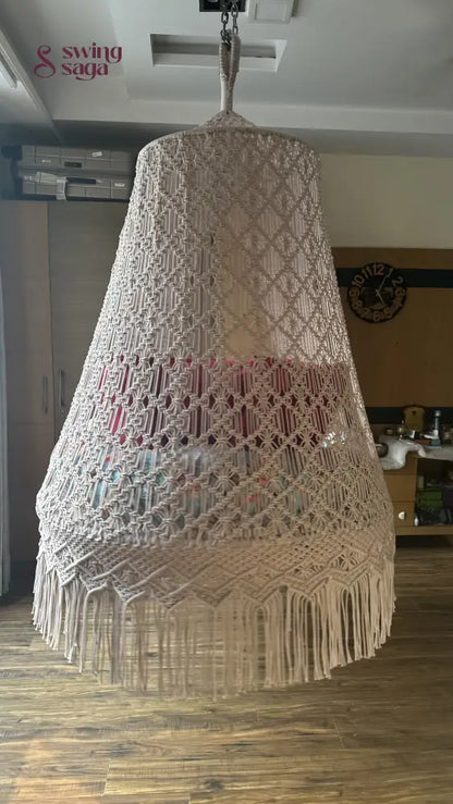 Baby Pink Double seater hanging chair - Swing Saga
