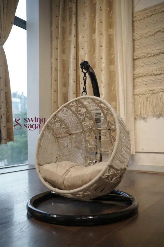 Pawfect Swing Handmade macrame hanging cat swing