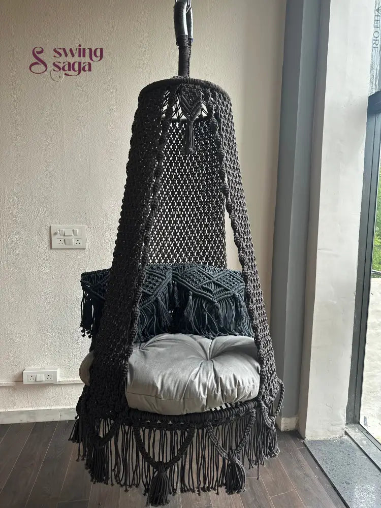 Dark grey single seater hanging chair - Swing Saga