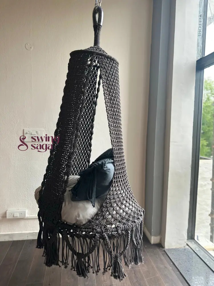 Dark grey single seater hanging chair - Swing Saga