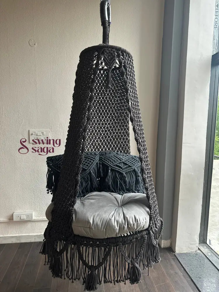 Dark grey single seater hanging chair - Swing Saga