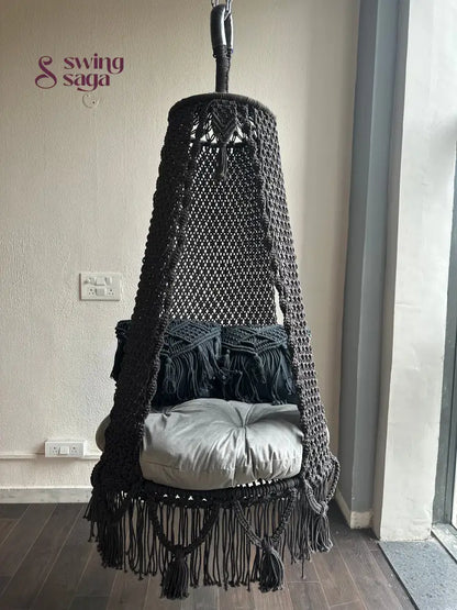 Dark grey single seater hanging chair - Swing Saga