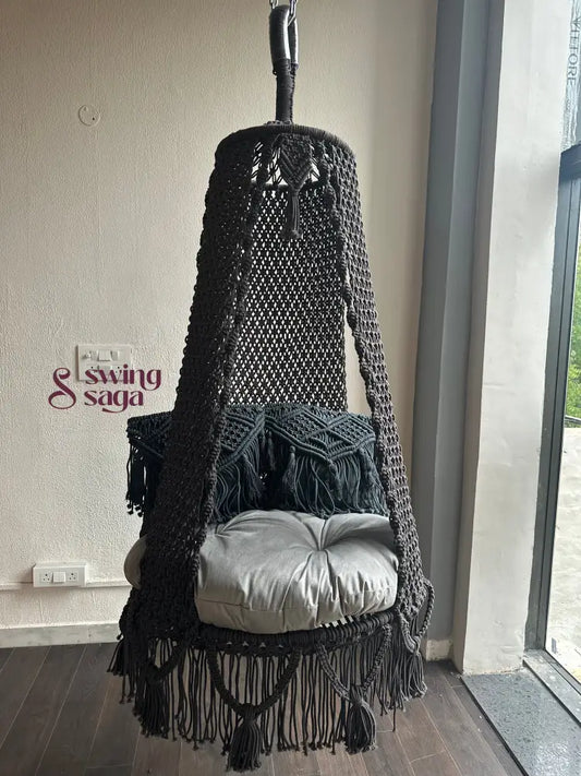 Dark grey single seater hanging chair - Swing Saga