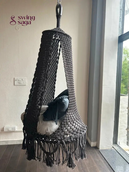 Dark grey single seater hanging chair - Swing Saga