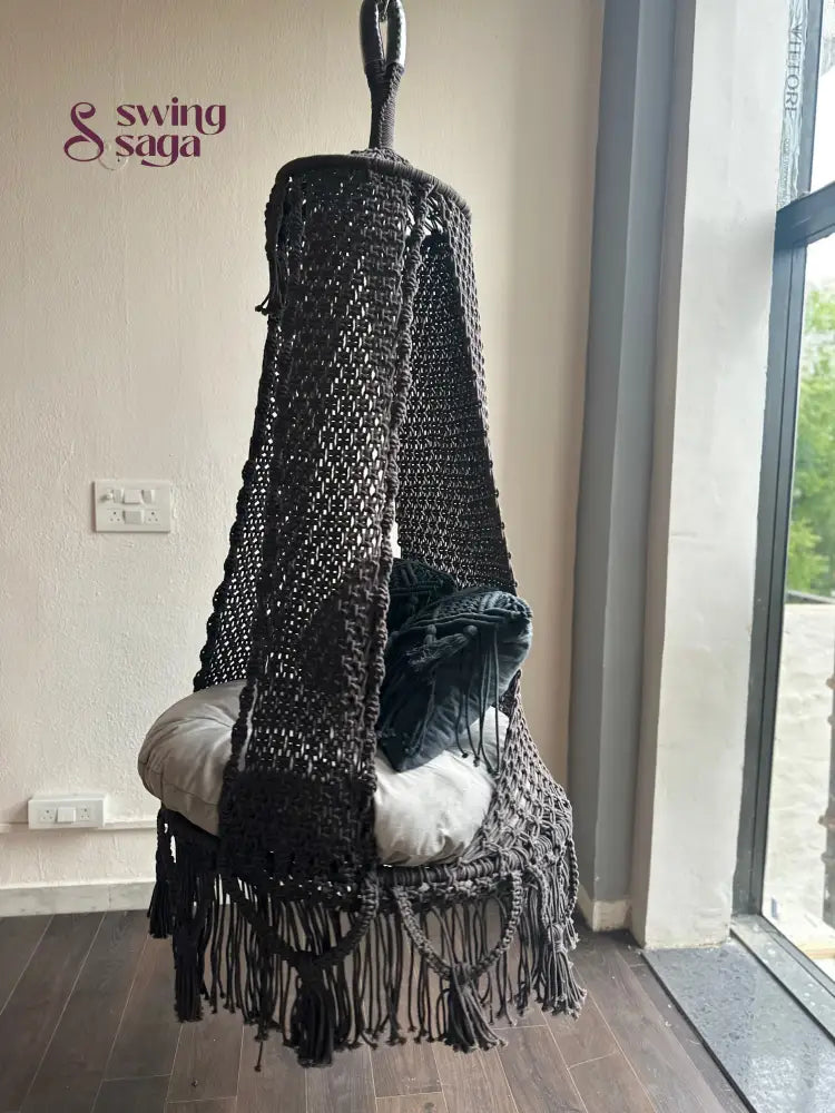 Dark grey single seater hanging chair - Swing Saga
