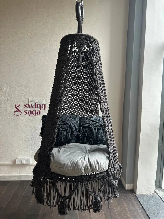 Dark grey single seater hanging chair - Swing Saga