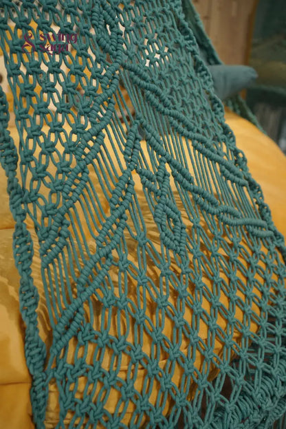Teal Blue  Macrame Bed Swing - Swing Saga