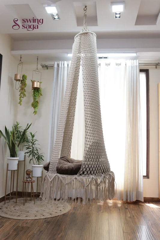 White single seater hanging chair - Swing Saga