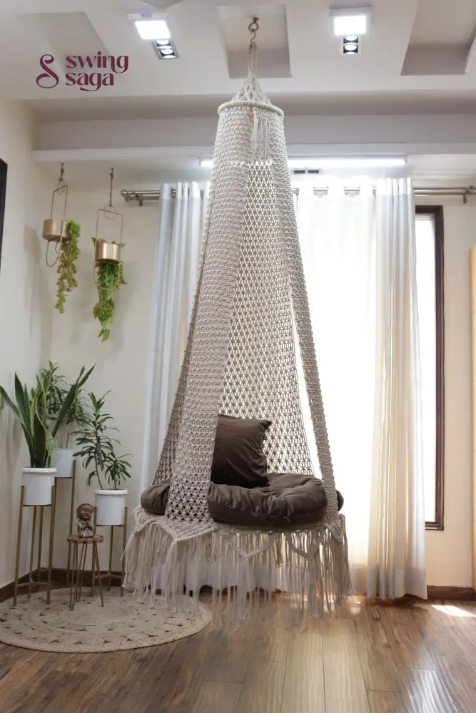 White single seater hanging chair - Swing Saga
