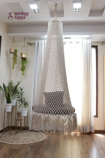 White single seater hanging chair - Swing Saga