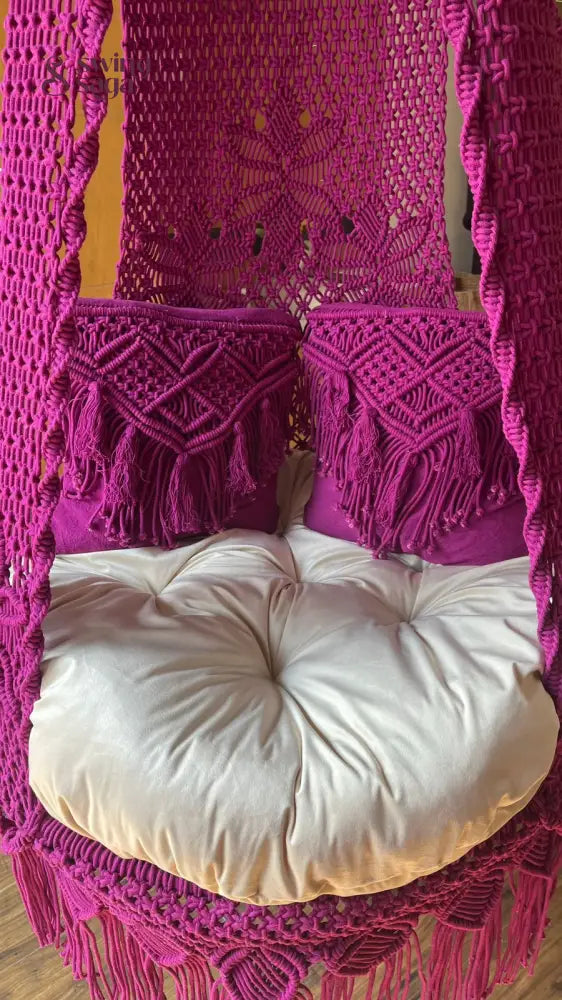 Magenta Pink single seater hanging chair - Swing Saga