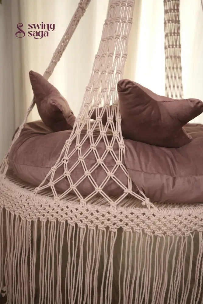Lush Lux Pink Double seater hanging chair - Swing Saga