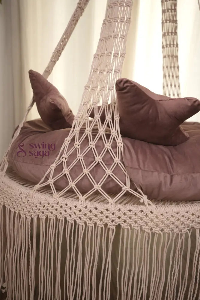 Lush Lux Pink Double seater hanging chair - Swing Saga