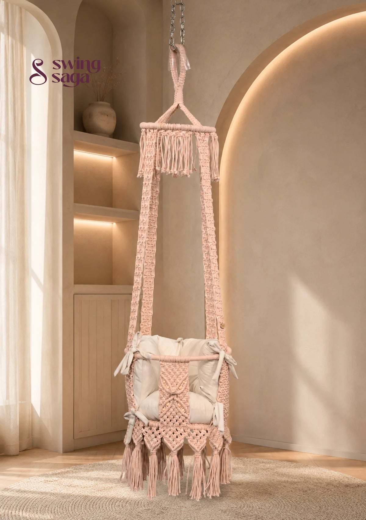 Roselle Baby Swing - Peach Clay / 17 Inches