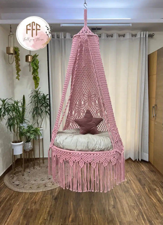 Rosy Swing Single Seater 35 Inches / Baby Pink Lush Lux