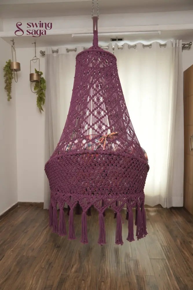 Magenta single seater hanging chair - Swing Saga