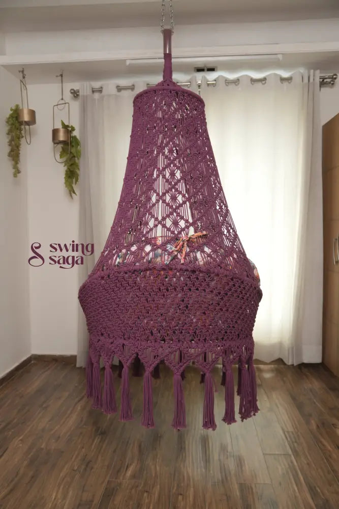 Magenta single seater hanging chair - Swing Saga