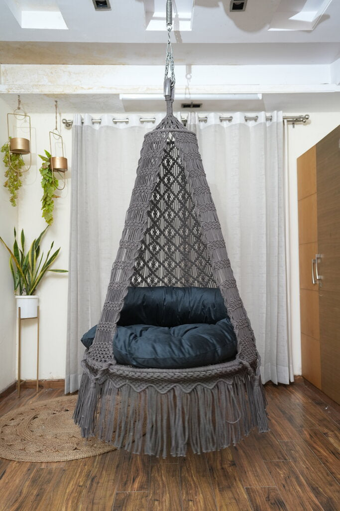 Dark Grey single seater hanging chair - Swing Saga