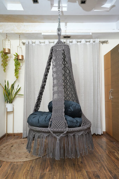 Dark Grey single seater hanging chair - Swing Saga