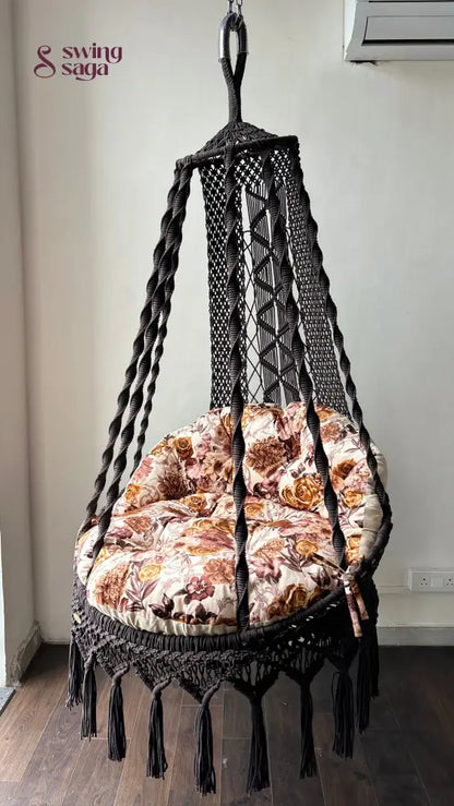 Mocha Brown single seater hanging chair - Swing Saga