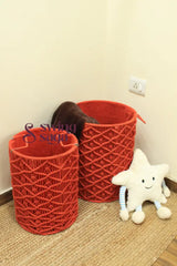 Scarlet Rose Laundry Baskets - Set Of 2