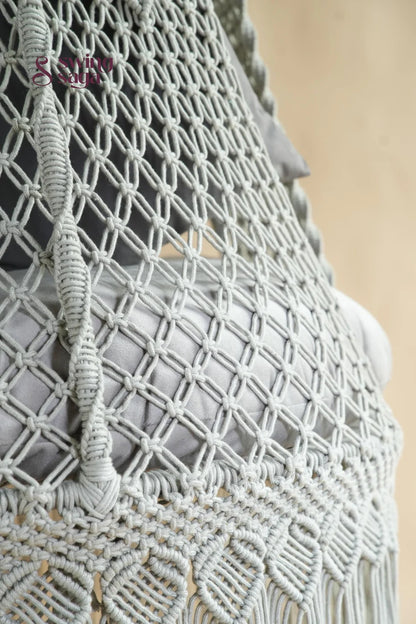 Siena 40-Inch Grey Hanging Swing - 40 inches round | Height: 72 inches / Dark Grey