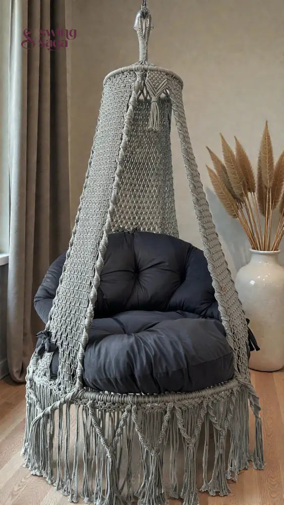 Grey single seater hanging chair - Swing Saga