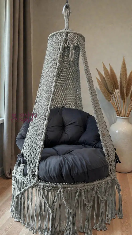 Grey single seater hanging chair - Swing Saga