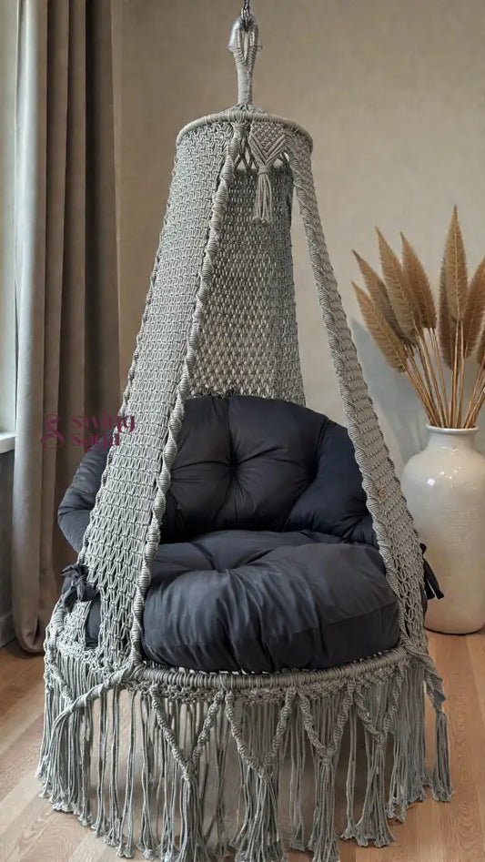 Grey single seater hanging chair - Swing Saga