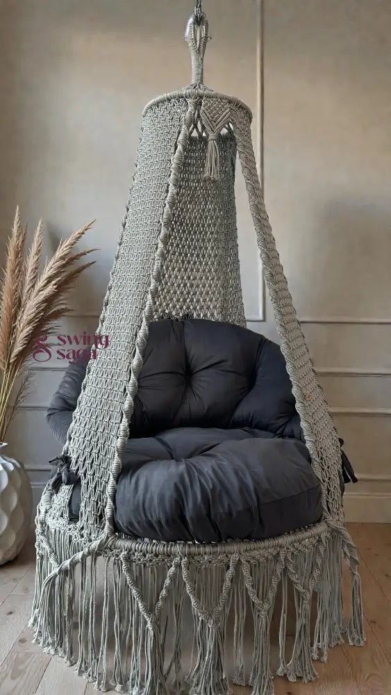 Grey single seater hanging chair - Swing Saga