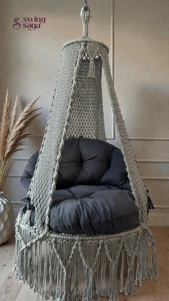 Grey single seater hanging chair - Swing Saga