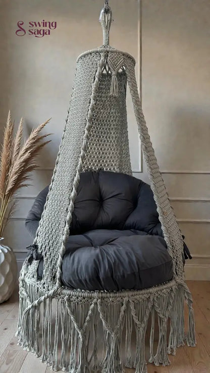 Grey single seater hanging chair - Swing Saga
